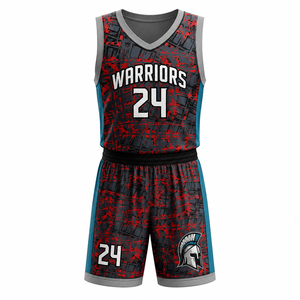 Tenue de Basketball Personnalisée OEM Sublimée – Maillot d'Équipe en Maille Col V Polyester Unisexe Grande Taille Anti-Bactérien Séchage Rapide Anti-Humidité - Product Image 1