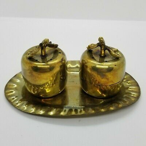 Gold Hammered Metal <b>Bowls</b> <b>With</b> Wooden <b>Lids</b> Set Of Two On Tray Modern Design For Food <b>Serving</b> Handmade Decorative Gift Item - Product Image 5