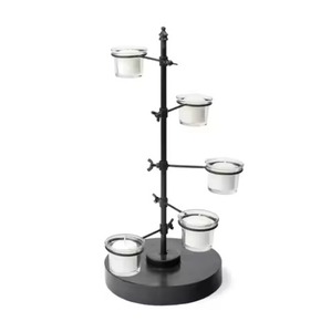 Support de Bougie Chauffe-Plat en Métal Premium, Décoration Diwali, Design Élégant, Décoration de Table, Centre de Table Festif pour la Maison et le Temple - Product Image 1