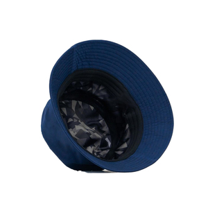 Unisex <b>Navy</b> Blue Bucket <b>Hat</b> 3D Embroidery Packable Casual Canvas Style Spring Summer Adult 100% Cotton 56-58CM - Product Image 4
