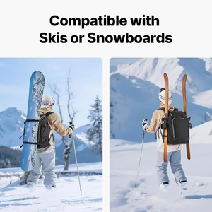 Bolsa de esquí resistente con cubierta impermeable y asas de transporte cómodas, bolsa de esquí multifuncional con compartimentos separados - Product Image 6