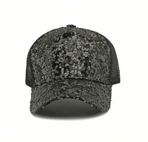 Casquette de baseball d'été 2025 pour femme, style vintage, décontractée, à sequins, en maille respirante, pour l'extérieur, protection solaire - Product Image 5