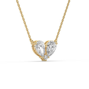 Luxeshine Women's 2Ct Lab Grown Pear Diamond Pendant VS1 IGI Certified Brilliant 925 Sterling <b>Silver</b> Yellow Rose Engagement - Product Image 5