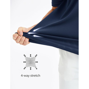 Chemise de golf pour homme, coupe athlétique, tissu extensible et anti-humidité pour un confort et une mobilité maximum - Product Image 4