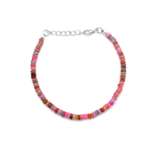 Natural Ethiopian Opal Classic Strand <b>Bracelet</b> 925 Sterling <b>Silver</b> Smooth Gemstone Handmade Unique Design High Quality for Women - Product Image 1