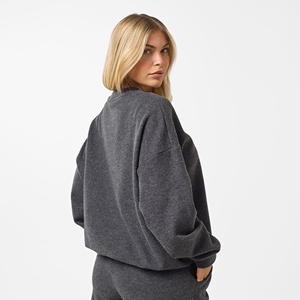 Sudadera con Capucha de Manga Larga para Mujer, Diseño OEM, Logotipo Bordado, Felpa Francesa de Algodón, Talla Grande - Product Image 4