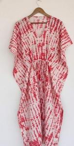 Nuevo Kaftán Largo de Algodón con Estampado Tie-Dye Indio, Talla Única, para Mujer, Regalo para Ella - Product Image 6