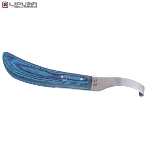 Cuchillo Afilado para Pezuñas de Ganado, Mango de Madera, Hoja Duradera para Cortar Patas de Toro, Recortador para Ganado Lechero, Equipo Veterinario OEM ODM - Product Image 6