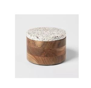 Tarro decorativo de madera natural para organizar la encimera de la cocina y decoración rústica del hogar - Product Image 1