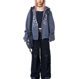 Sweat-shirts et sweats à capuche oversize 100 % coton pour femme, avec logo personnalisé imprimé, style streetwear, épais, pour l'automne/hiver - Product Image 6