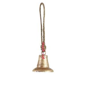 NEW DESIGN Christmas Decoration <b>Bells</b>, Rustic Clay fired <b>Bells</b> from India, Decorative Modern Cowbells, Metal Gold <b>Bells</b> On Rope - Product Image 6