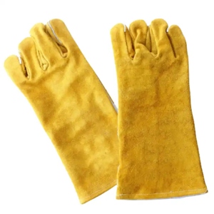 Guantes de Soldadura de Cuero Vacuno de Primera Calidad, Resistentes al Fuego, de Larga Duración, para Trabajo Pesado - Product Image 1