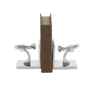 Elegant Antique Metal <b>Bookends</b> Classic Home Decor with Vintage Inspired Stylish Shelf Accessories - Product Image 2