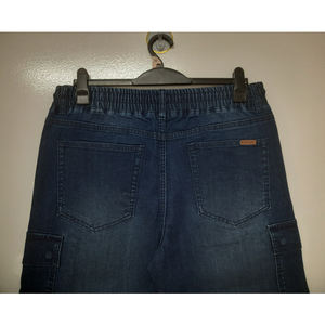 Shorts Cargo de Mezclilla para Hombre de Alta Calidad con Mezcla de Algodón Transpirable, Cintura Ajustable y Lavado Azul para un Estilo Moderno de Verano - Product Image 5