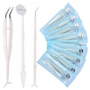 Kit de Instrumentos Dentales Desechables Blancos, Herramientas Manuales para Examen Dental, Certificación CE, Empuñadura Moleteada, Clase I - Product Image 6