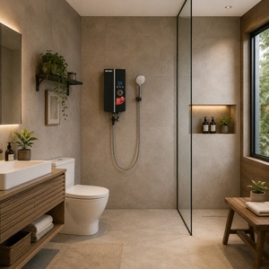 เครื่องทำน้ำอุ่นไฟฟ้าแบบทันทีพร้อมปั๊ม ราคาโรงงาน หน้าจอสัมผัสอัจฉริยะ ป้องกันไฟรั่ว ELCB และควบคุมอุณหภูมิคงที่ - Product Image 4