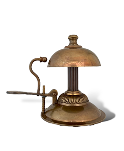 Sonnette de table à bouton-poussoir en laiton antique, légère, décoration artistique, design classique pour bureau, comptoir, réception, décoration d'intérieur - Product Image 2