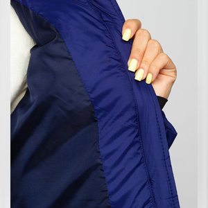 Abrigo Acolchado de Punto con Cuello Alto y Manga Larga, Chaqueta Gruesa Blanca de Invierno Resistente al Viento - Product Image 6