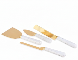 Luxury Stainless Steel <b>Cheese</b> <b>Knife</b> <b>Set</b> With Ceramic Handle Perfect For Hotels Restaurants And Elegant Dining Accessories - Product Image 1