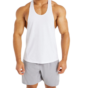 Custom Wholesale Men Regular Fit Quick Dry Breathable Eco Friendly Cotton Anti-UV Street Style Tank <b>Top</b> Gym Muscle Tee Fitness - Product Image 1