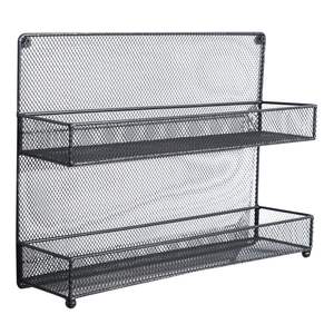 Étagère à épices murale en maille bronze à 4 niveaux pour le rangement de la cuisine, solution d'organisation des ustensiles de cuisine - Product Image 5