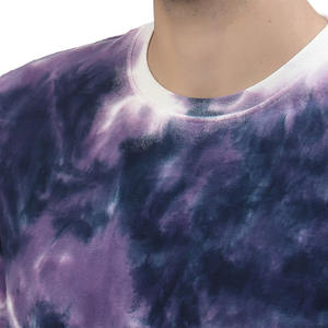 Camiseta de Cuello Redondo y Manga Corta para Hombre, Algodón Grueso de 250 GSM, Estilo Casual Urbano, Tie Dye, Marca Privada, Proveedor OEM ODM, EE. UU. - Product Image 3