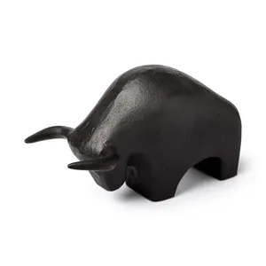 Minimalist Handmade Resin Bull Sculpture <b>Figure</b> Animal Decor for Living Room Tabletop Display - Product Image 1