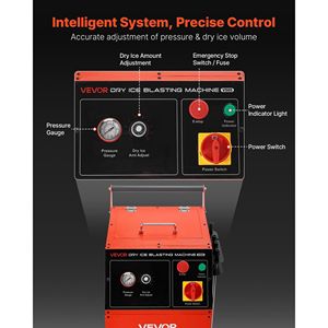 Macchina per Pulizia a Ghiaccio Secco con Capacità di 11 LBS (5KG), 4 Ugelli e Pressione Regolabile, Pulitore Ultrasonico Industriale - Product Image 4