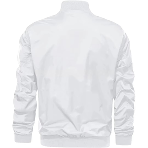 เสื้อแจ็คเก็ตบอมเบอร์ผ้าโพลีเอสเตอร์ 100% ระบายอากาศได้ดีสำหรับฤดูหนาว บุด้วยใยฝ้าย พร้อมโลโก้เท่ห์และดีไซน์สั่งทำพิเศษสำหรับผู้ชาย ขายส่ง - Product Image 2