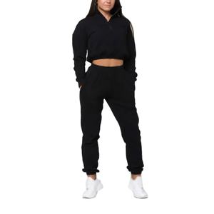 Conjunto Deportivo Informal de Invierno para Mujer, Transpirable, Talla Grande, Elástico en Cuatro Direcciones, Ecológico, Sudadera con Capucha Estampada y Pantalones Deportivos - Product Image 4