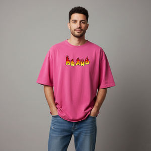 T-shirts pour hommes à manches courtes délavés à l'acide, personnalisables par sérigraphie, col rond, style streetwear, pour usage décontracté, vente en gros - Product Image 5