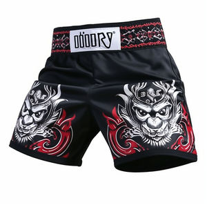กางเกงมวยไทย MMA ระบายอากาศ แห้งเร็ว กางเกงต่อสู้ ปักโลโก้ได้ กางเกงฝึกซ้อมมวยสำหรับผู้ใหญ่ - Product Image 1