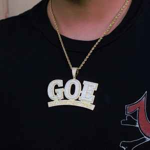 Custom Iced <b>Chain</b> Men's Luxury Wedding Two-Tone Gold Plated Moissanite Pendant with Letter <b>Name</b> Hip Hop Design - Product Image 3