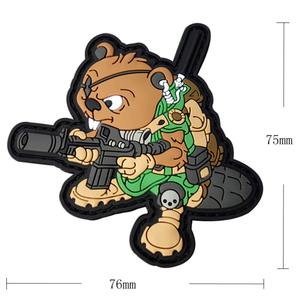 Patch personnalisé en PVC souple à coudre, motif ours de dessin animé 3D, forme irrégulière, style mignon, pour promotion de vêtements, accessoire vestimentaire - Product Image 5