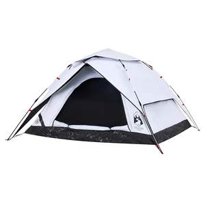 Tente de camping en tissu occultant blanc à démontage rapide pour 4 personnes, style dôme - Product Image 4