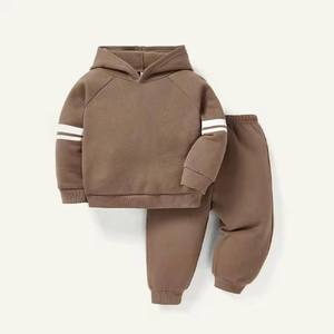Conjunto de chándal con capucha para niños, color sólido, cierre con cordón, manga larga, ropa informal de otoño, transpirable, ligero, ecológico - Product Image 2