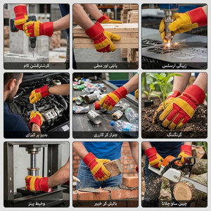 Gants de travail industriels de qualité supérieure, protection pour la construction, gants de travail durables en cuir de vachette, résistants au feu et à la chaleur - Product Image 5