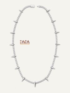 Supreme Cut Lab Grown Diamond Tennis <b>Necklace</b> Women Certified Ethical Diamond <b>Statement</b> <b>Necklace</b> Luxury Jewelry Gold Rhodium - Product Image 6