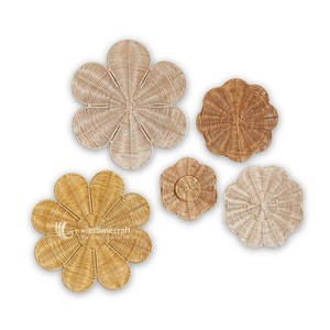Bohemian Flower Shaped Rattan <b>Wall</b> Art Luxury Sunflower Edge Hanging Sculpture for Living Room & Bedroom Home <b>Decor</b> - Product Image 1