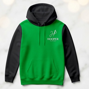 Sweat-shirts tendance et durables de couleur noir-vert, design et tissu personnalisés, en vente, option de personnalisation du logo. - Product Image 4