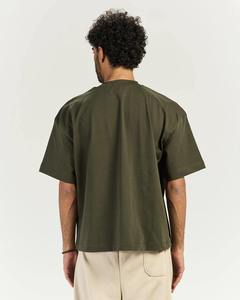 เสื้อยืดโอเวอร์ไซส์สีเทาเข้มสำหรับผู้ชาย เสื้อยืดลำลองผ้าฝ้ายนุ่ม สตรีทแวร์ แขนสั้นสำหรับฤดูร้อน - Product Image 2