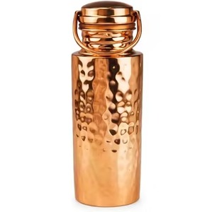 Botella de Agua de Cobre con Diseño de Pavo Real, Estilo Oriental, Portátil, Reutilizable, para Viajes - Product Image 2