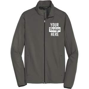 Chaquetas blandas activas personalizadas J717 para hombre, chaquetas 2025 para exteriores con costura de texto con su propio logotipo - Product Image 2