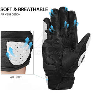 Guantes de Motociclismo para Hombre, Tejido Transpirable, Fabricación en Fábrica, 100% Cuero - Product Image 3