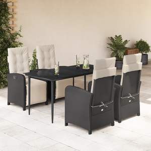 Conjunto de Comedor para Jardín en Negro - Product Image 1