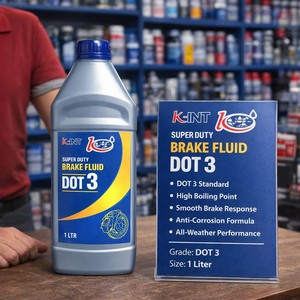 Nuevo stock de productos petroquímicos y líquidos de frenos de lata de metal de excelente calidad Dot3 1L de exportador indio - Product Image 1