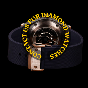 Montre pour homme au design attrayant, plaquée or, avec diamants Moissanite, cadran semi-serti et luxe, disponible au meilleur prix. - Product Image 3