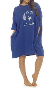 Chemise de nuit ample en jersey de coton pour femme - Product Image 4