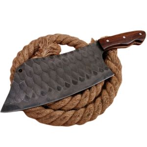 Cuchillos de carnicero de alta resistencia al por mayor con hoja de acero forjado a mano, mango de madera de espiga completa y funda de cuero para carnicería - Product Image 6