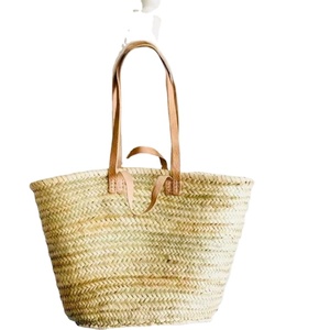 Bolsa de cesta francesa Bolsa tejida a mano Bolsa de paja Bolsas de playa de macramé de ganchillo Directo del proveedor indio - Product Image 1